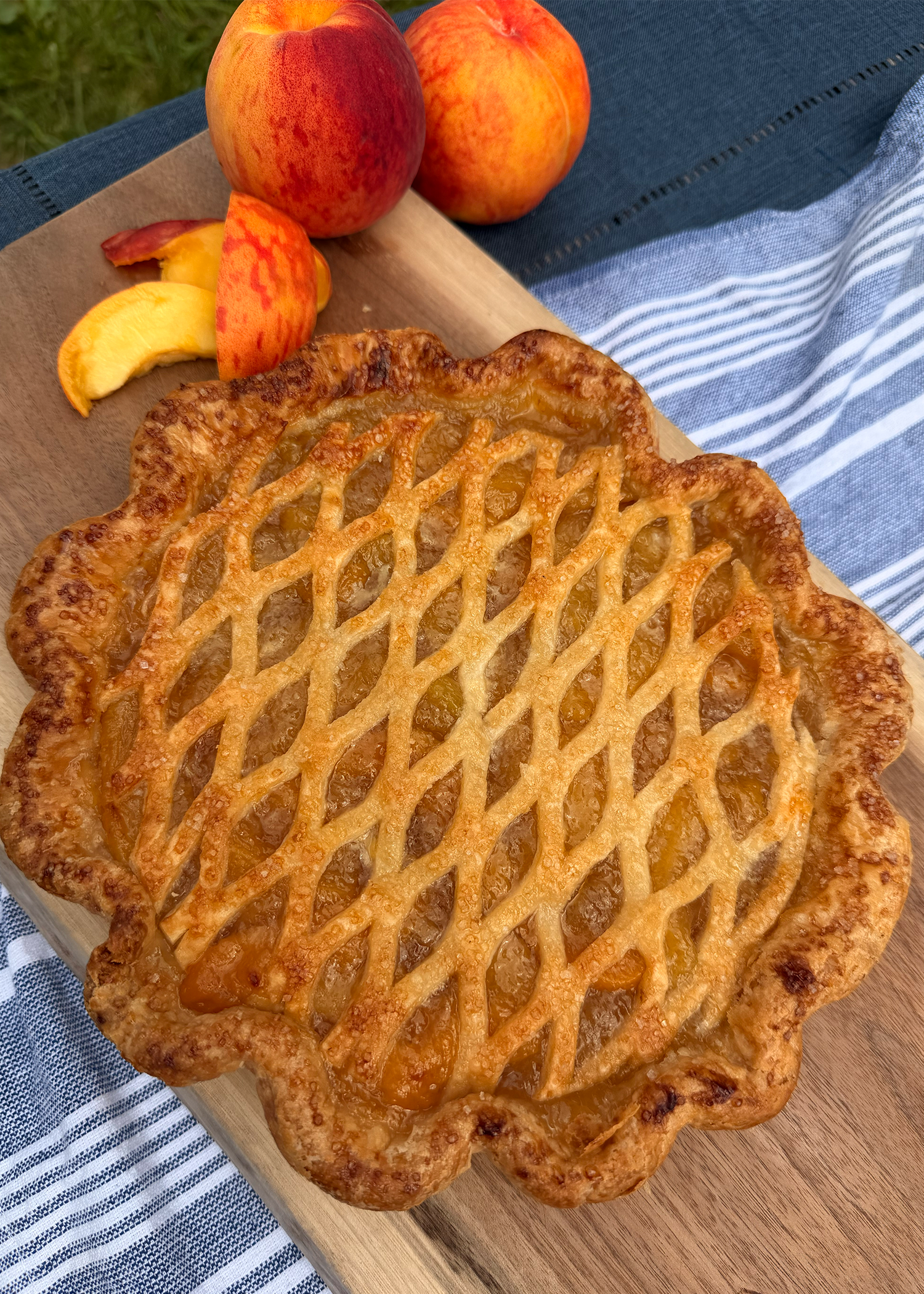 9" Family Size Peach Pie- Baked & Frozen